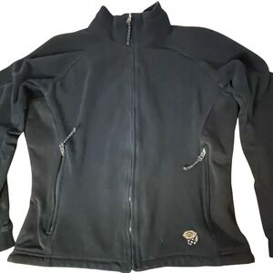 Mountain Hardwear Womens Black Gore Windstopper Fleece‎ Full Zip Jacket Size 10